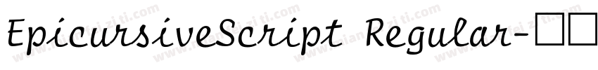 EpicursiveScript Regular字体转换